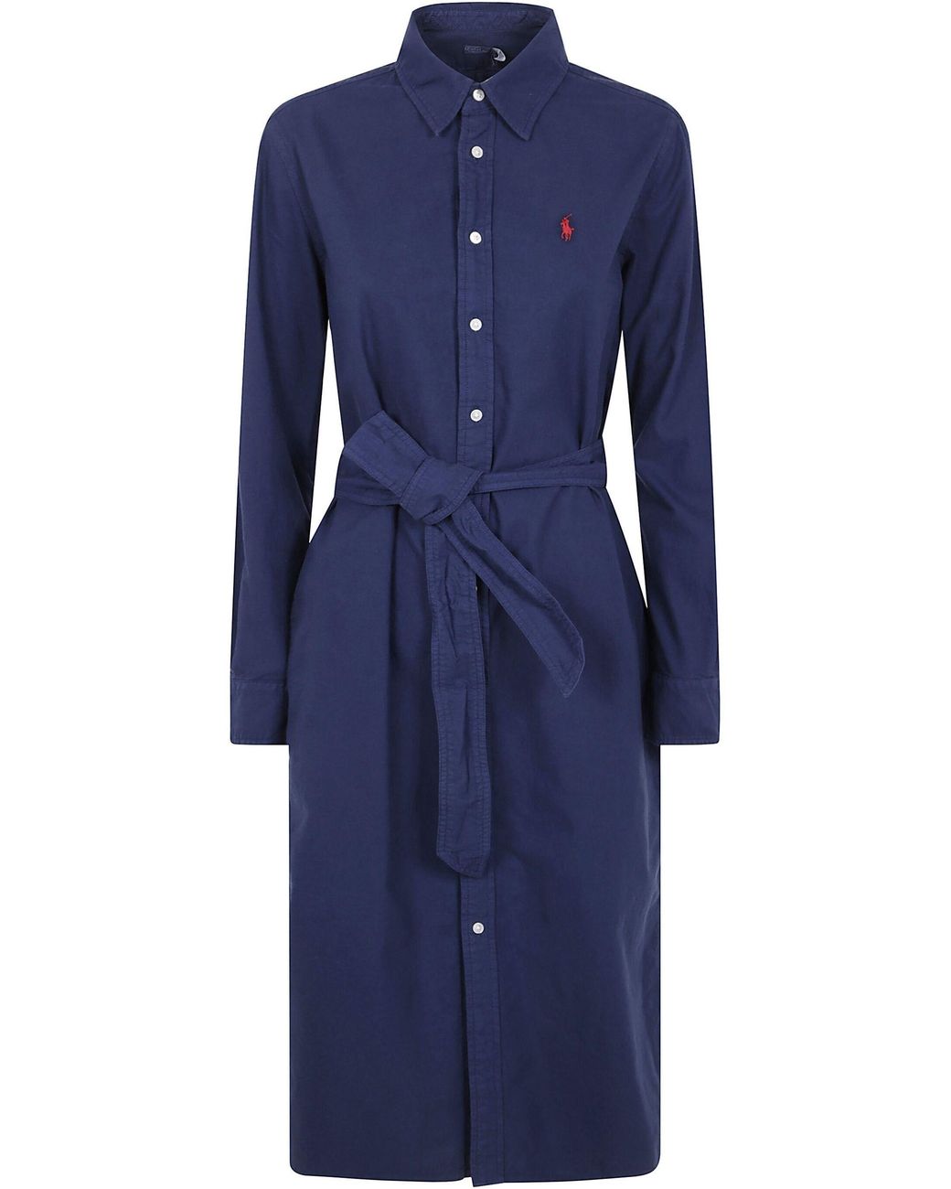 Polo Ralph Lauren Blue N Cory Long Sleeve Day Dress