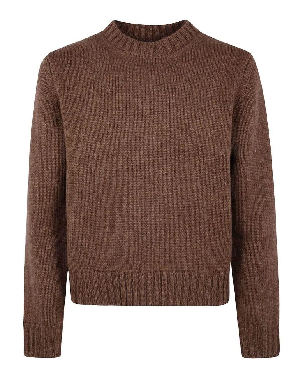Studio Nicholson Brown "Cree 3Gg Neat Fit" Crew Neck for men