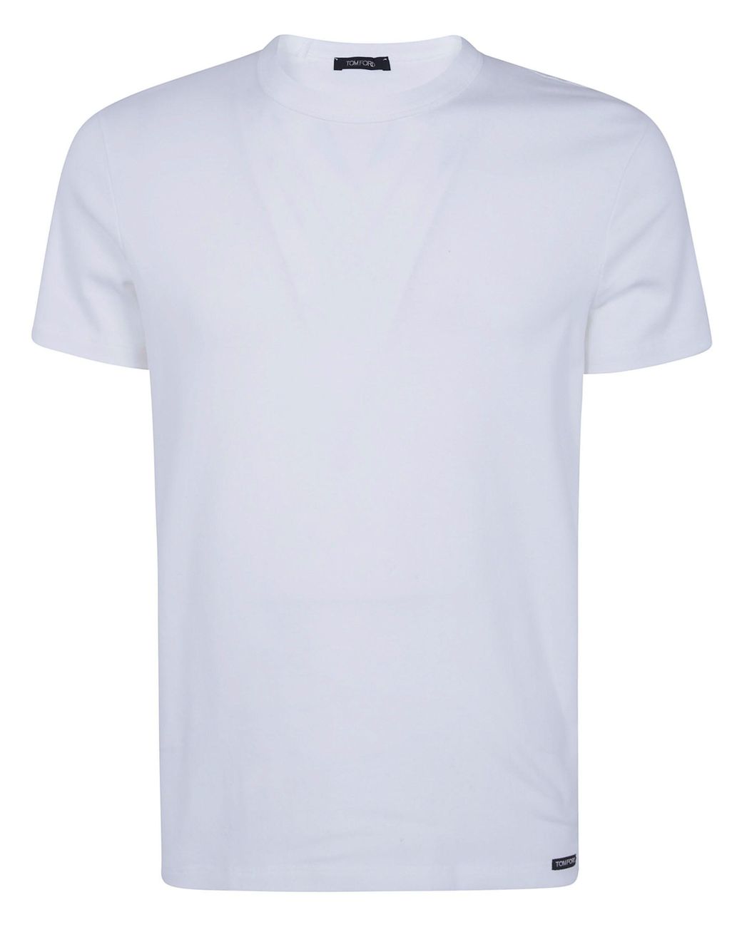 Tom Ford White T-Shirt Crewneck Cotton Stretch Jersey for men