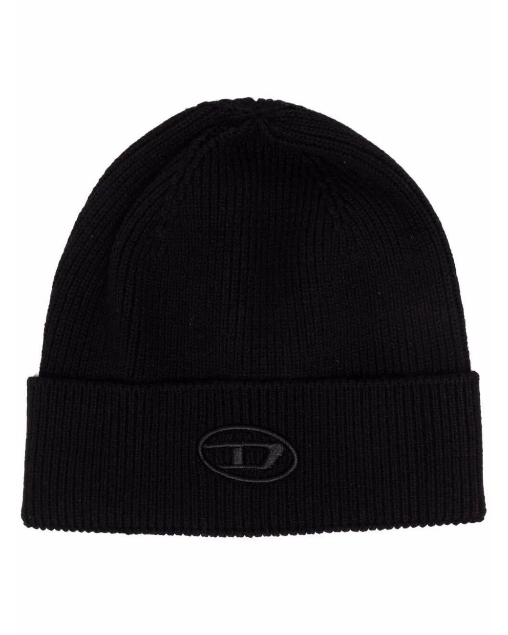 DIESEL Black Beanie Wool Blend "K-Coder-Fully B" for men