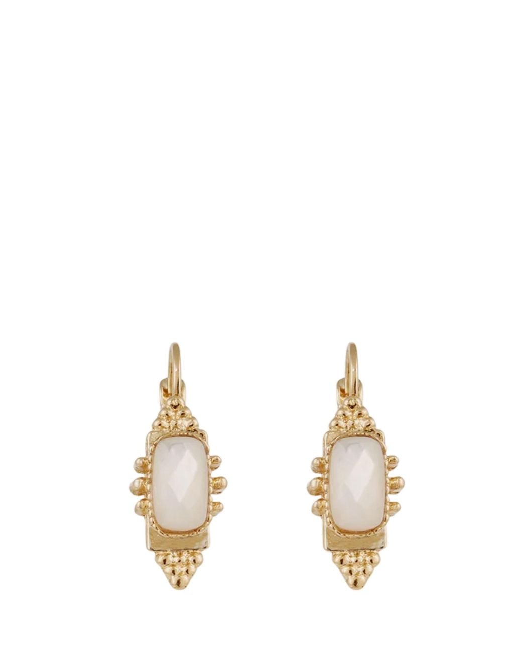 Gas Bijoux Metallic Earrings "Serti Talisman"
