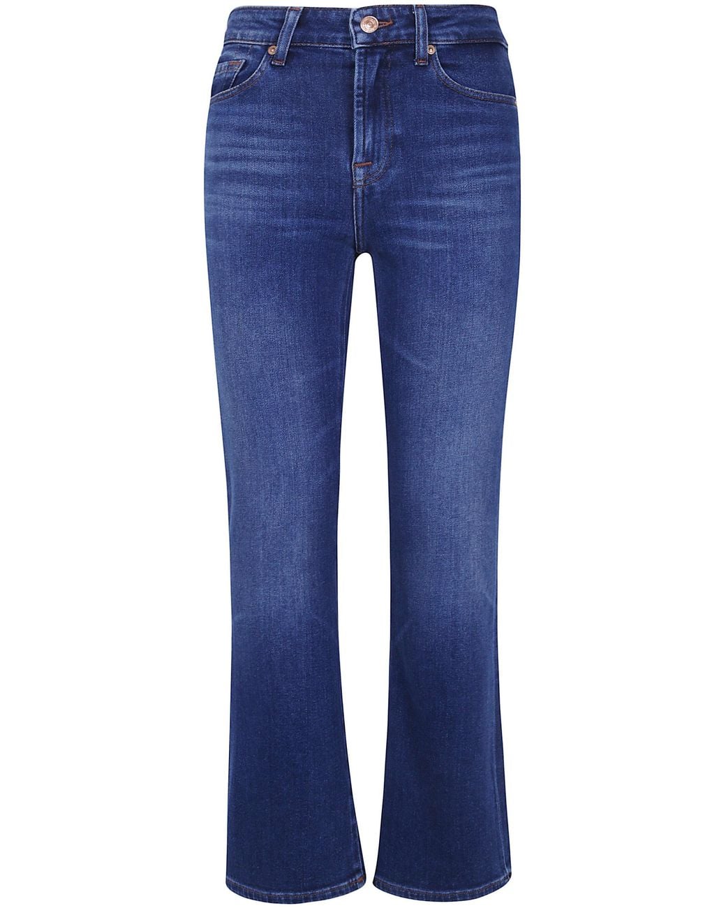 7 For All Mankind Blue Classic Flared Denim
