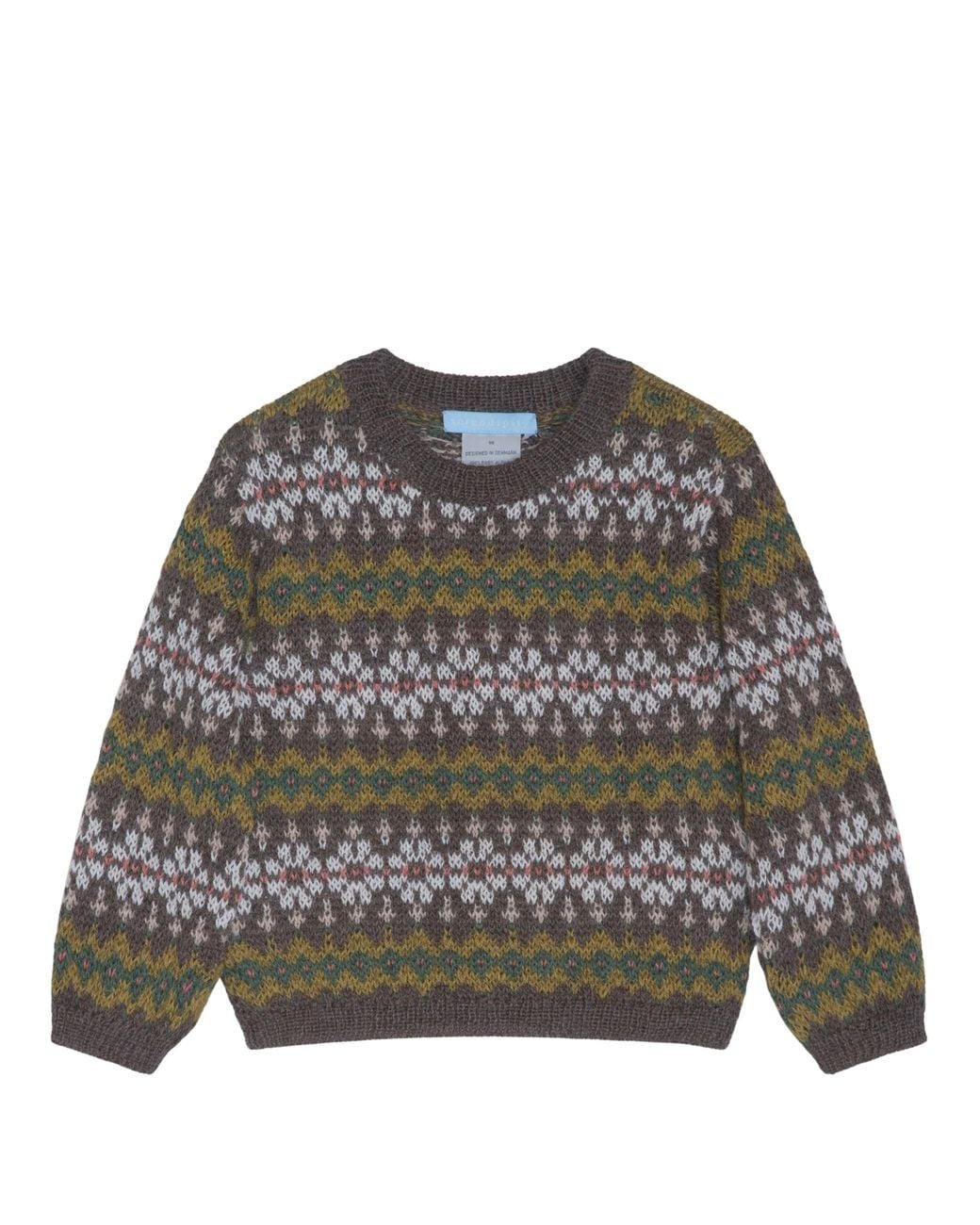 SERENDIPITY ORGANICS Gray Sweater "Alpaca Pattern"
