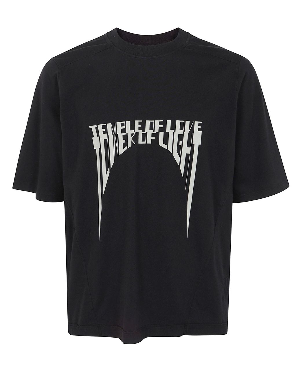 Rick Owens Black T-Shirt Main Logo "Walrus T" for men