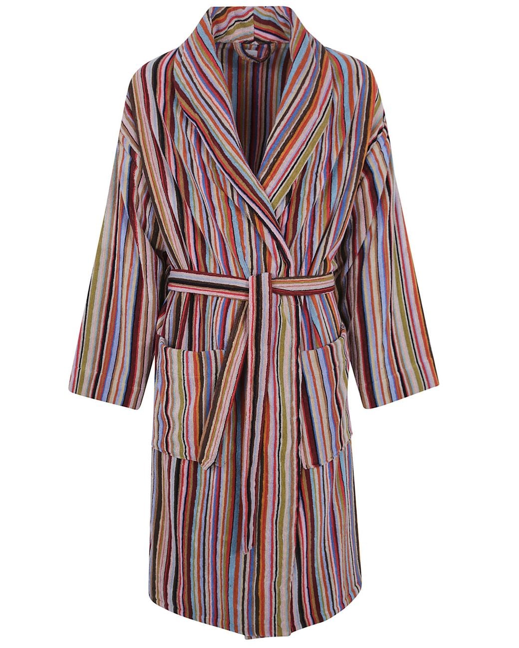 Paul Smith Red Dressing Gown Striped Signt for men