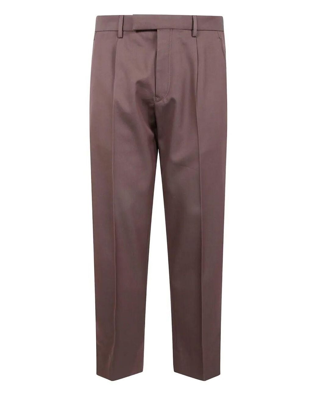 Zegna Purple Cotton And Wool Pants for men