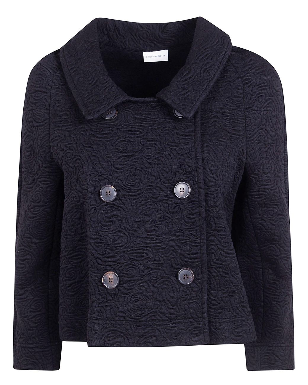 Dries Van Noten Black "Huvia" Double Breasted Jacket