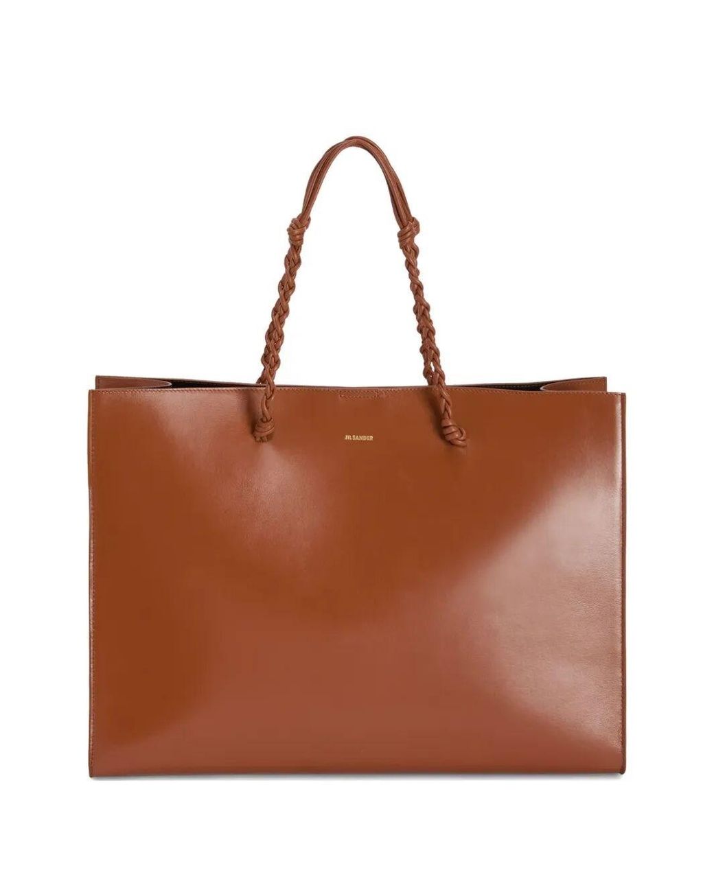 Jil Sander Brown "Tangle" Shopping Bag