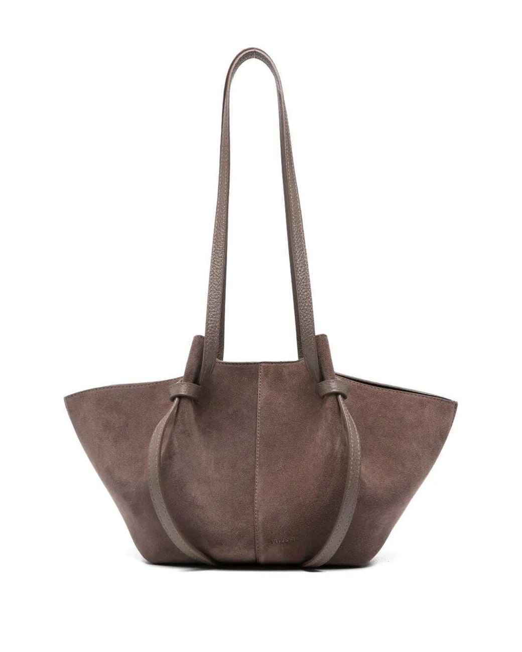 Yuzefi Brown Handbag Suede "Mochi"