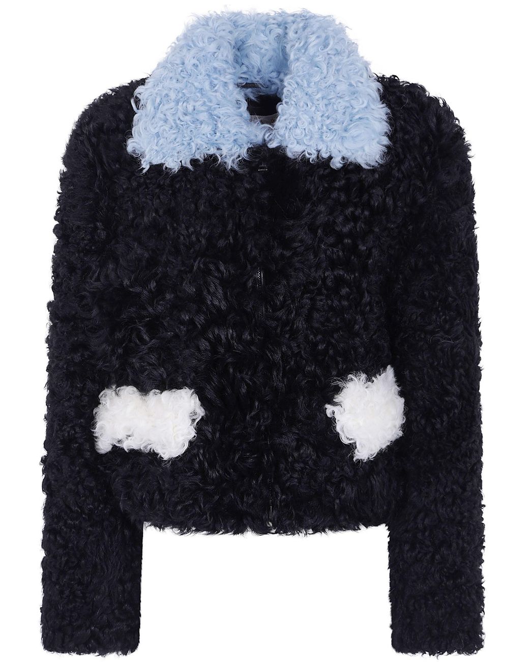 Marni Blue Coat Furry "Jkmx0412Qu. Lm044 Ron99"