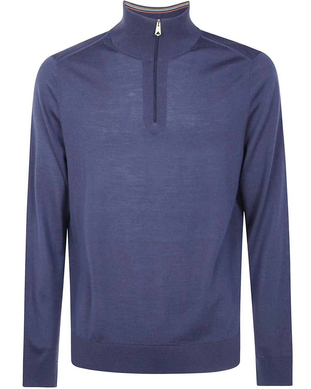 Paul Smith Blue Sweater Zip Neck for men