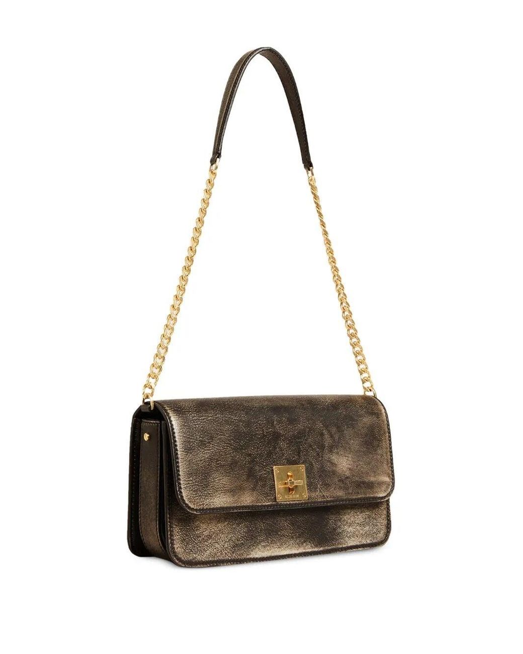 Golden Goose Deluxe Brand White "Gioia" Bag Distressed Bull Leather Body