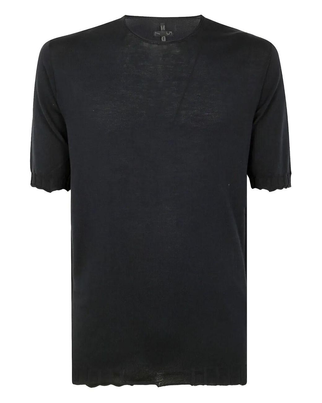 MD75 Black Short Sleeves Round Neck Sweater F. 15 for men
