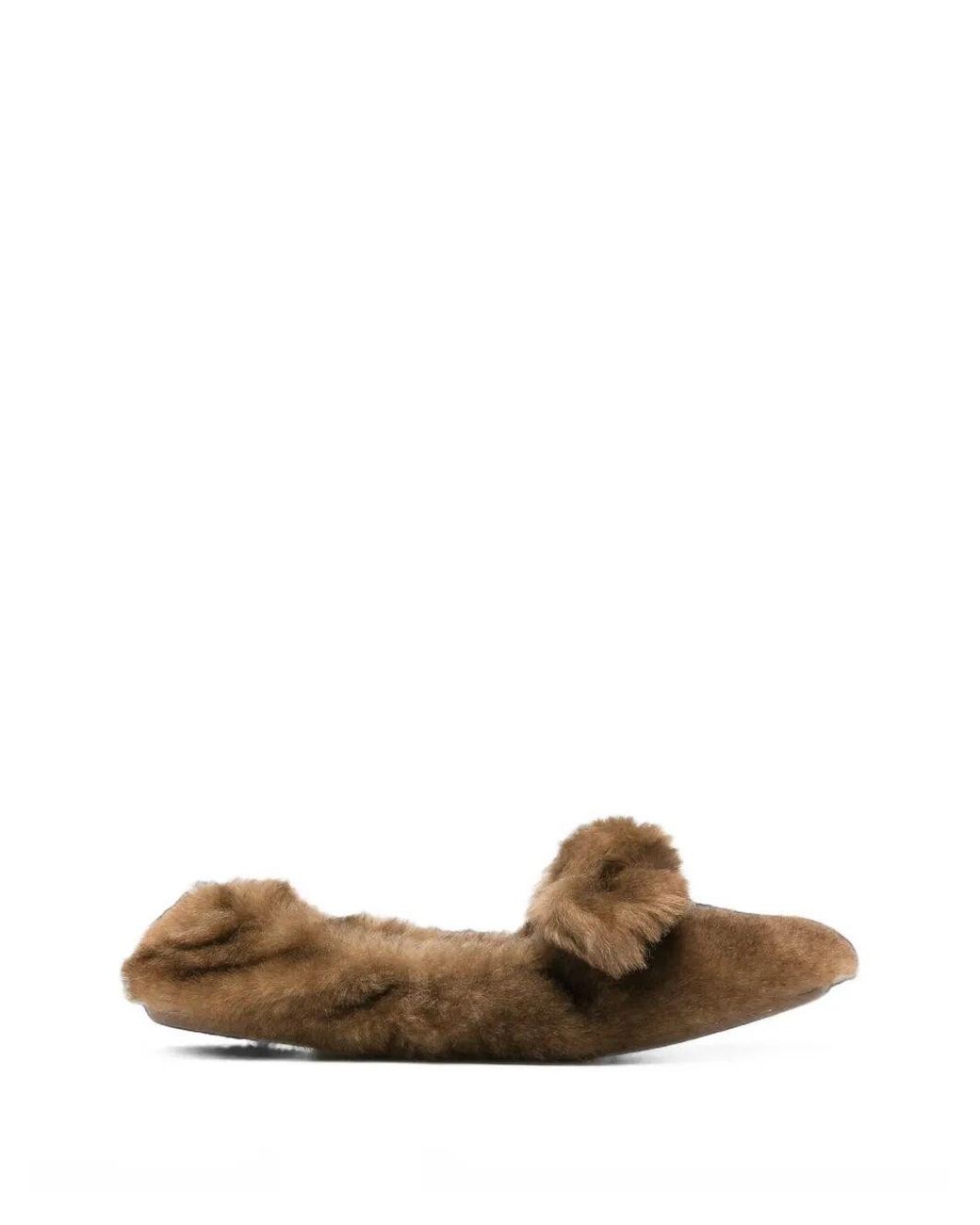 Zimmermann Brown Shearling Ballet Flats