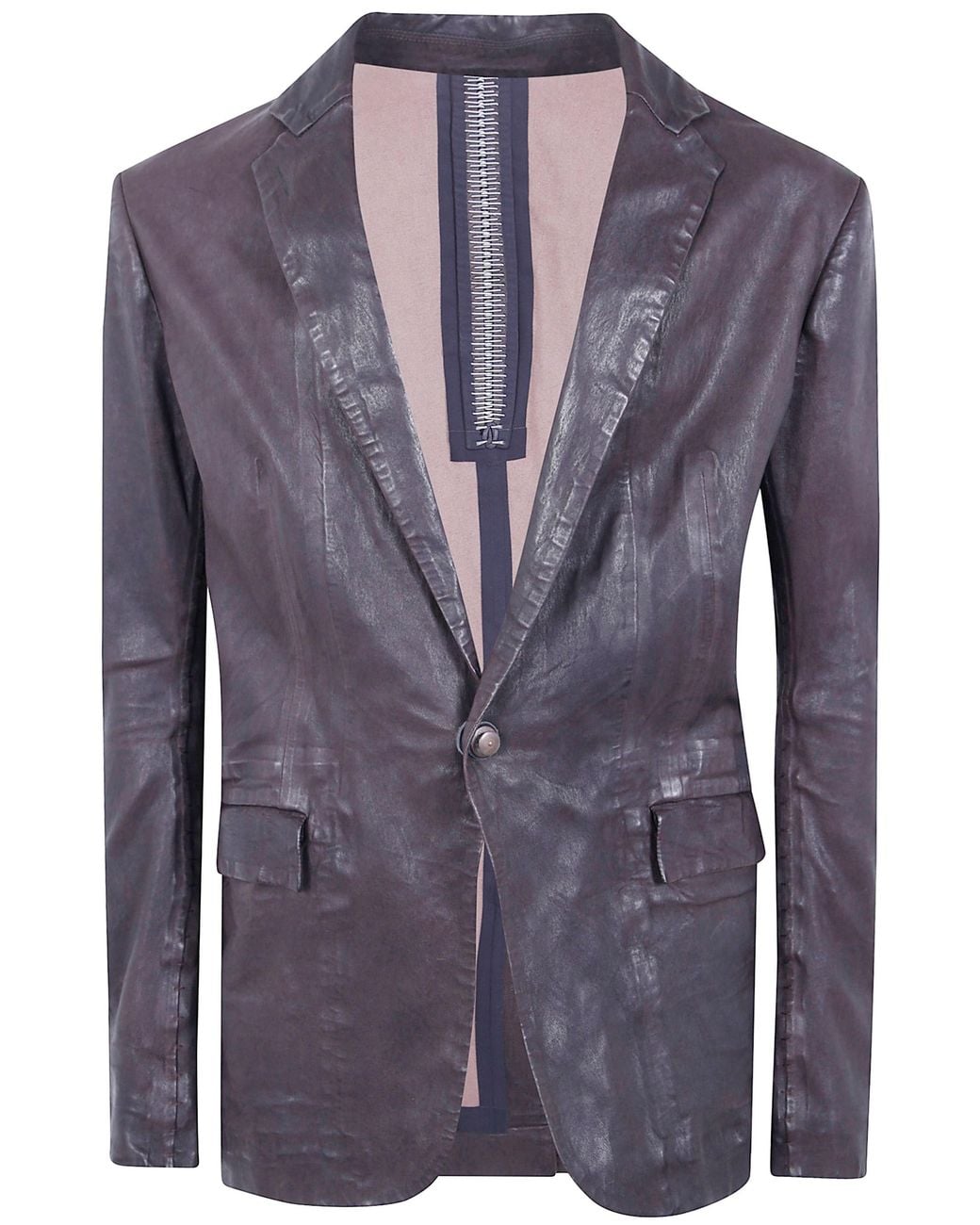 Isaac Sellam Blue Leather Jacket "Pionner" for men