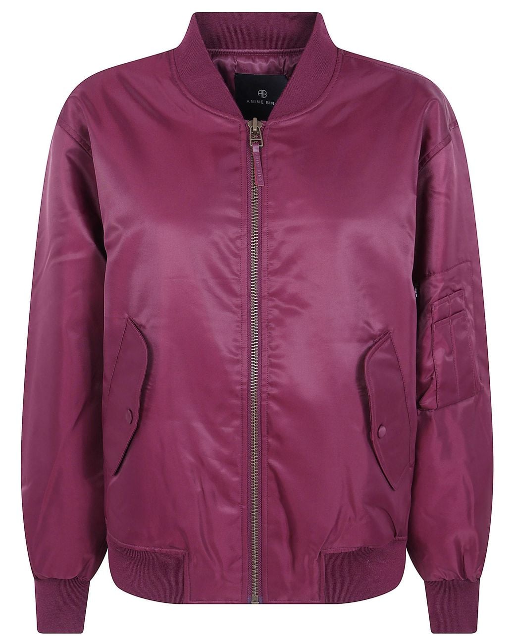 Anine Bing Purple Leon Bomber Jacket