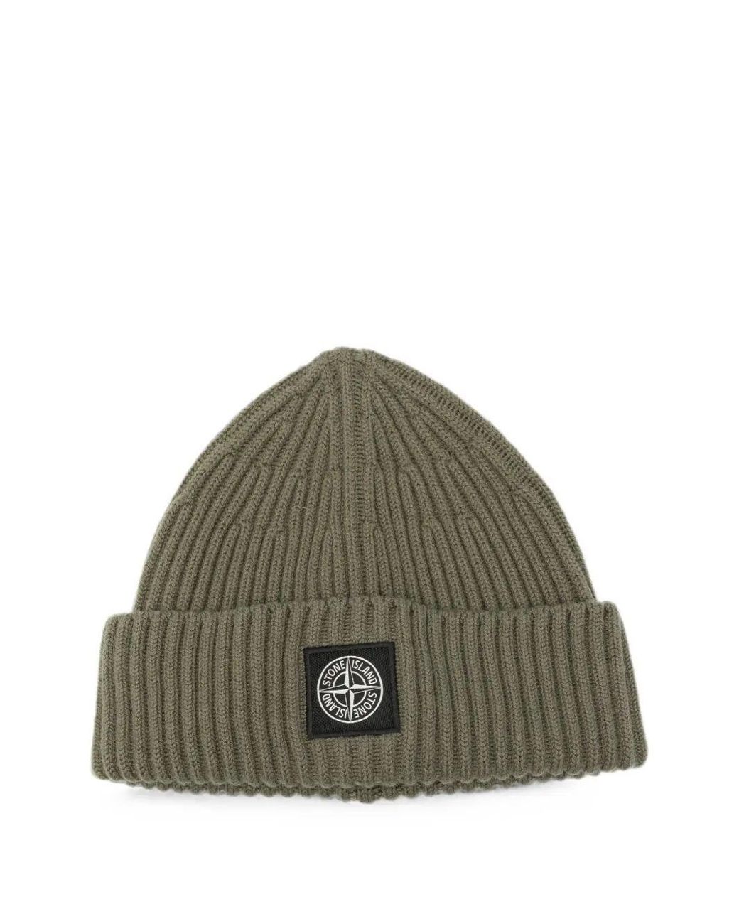 Stone Island Green Virgin Wool Compass Logo Patch Cuff for men