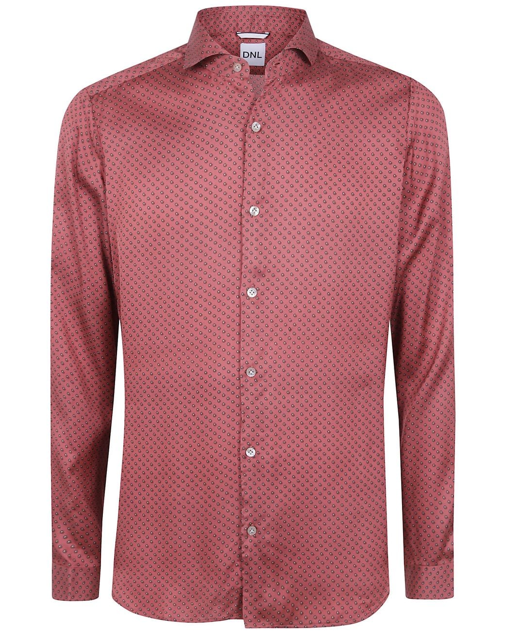 Dnl Red Shirt Polka Dot Shirt for men