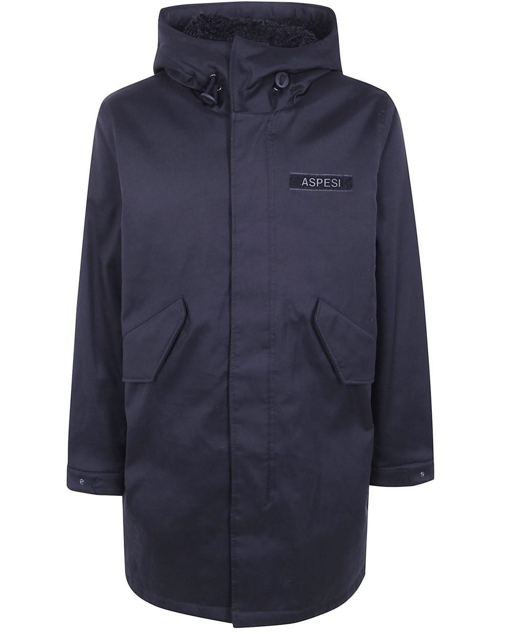 Aspesi Blue Hooded Parka "Fuller" for men