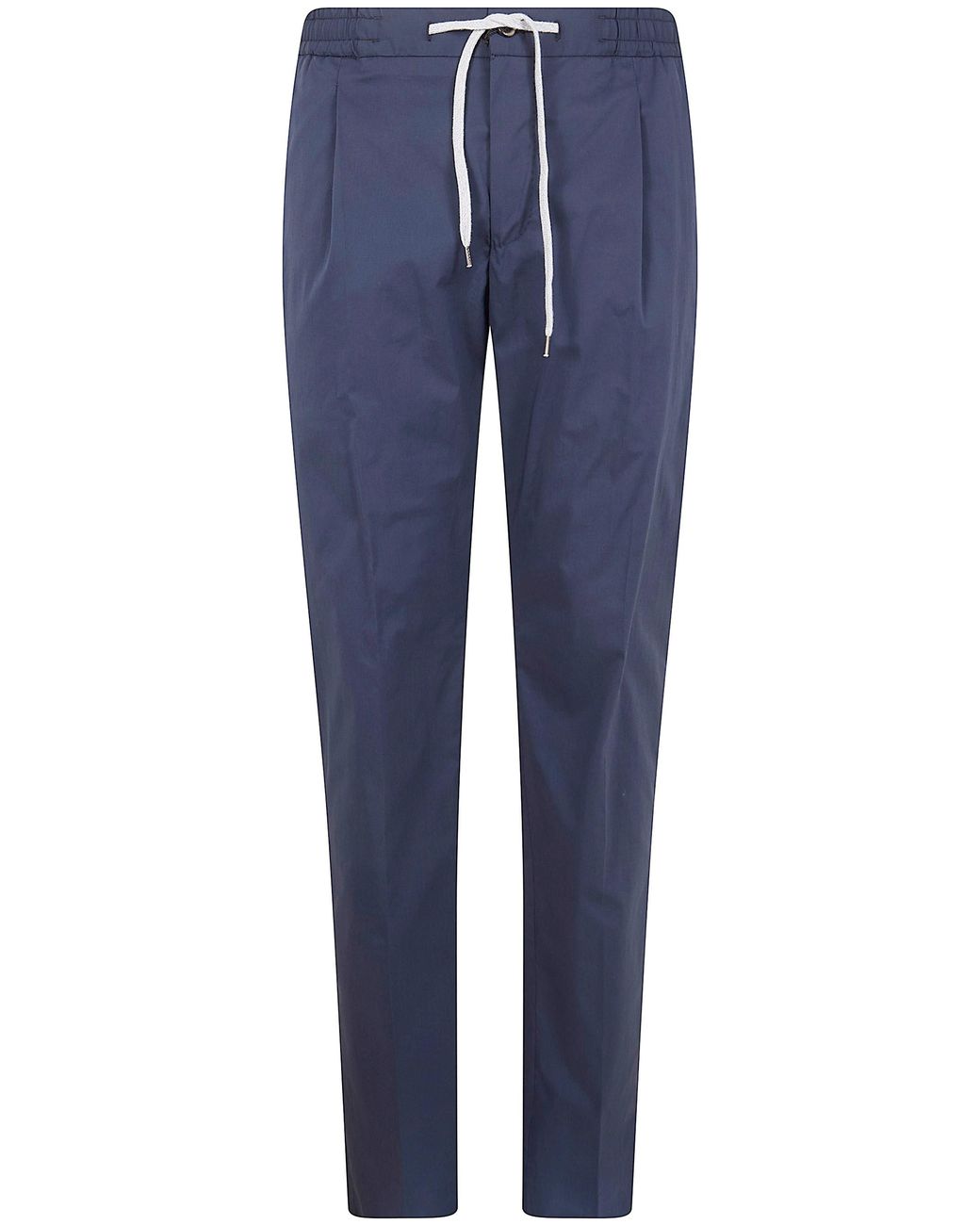 PT01 Blue Soft Popeline Regular Trousers for men