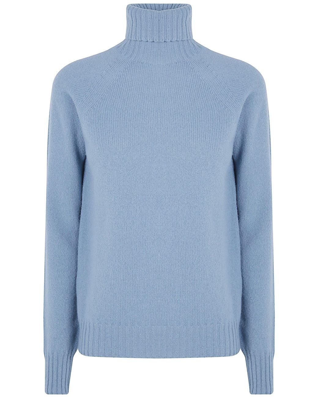 Drumohr Blue Sweater Turtle Neck "L5W114Tl 419 Artic"