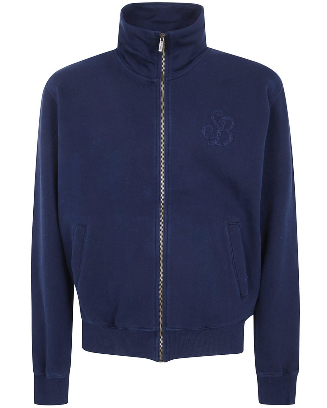 Mc2 Saint Barth Blue Full Zip Sweatshirt "Wilton Raw" for men