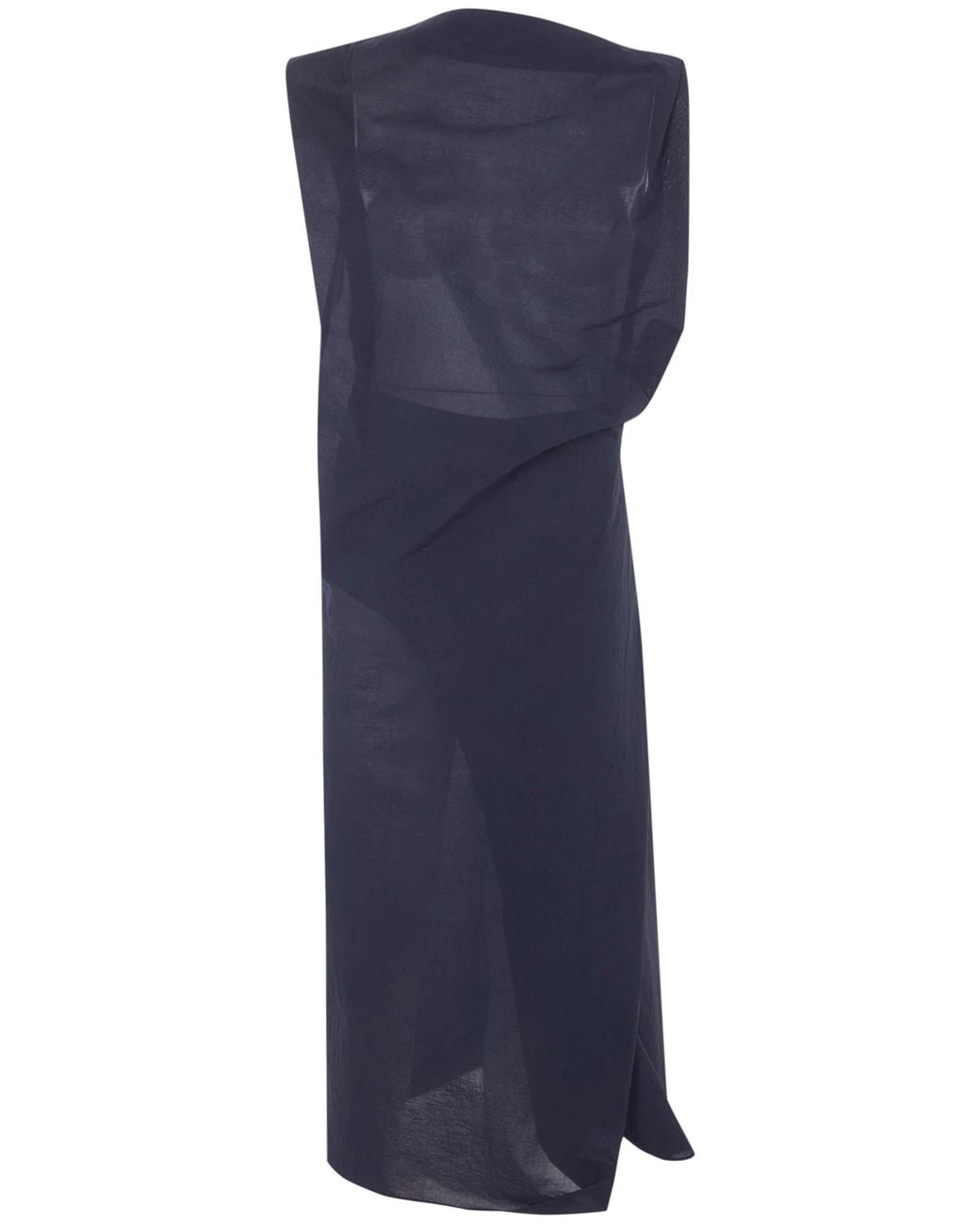 Jacquemus Blue 'La Robe Drap' Midi Dress
