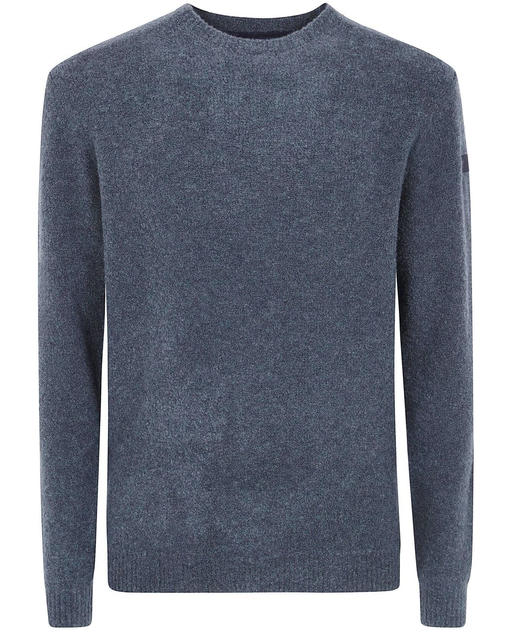Rrd Blue Sweater Round Knit "Boucle" for men