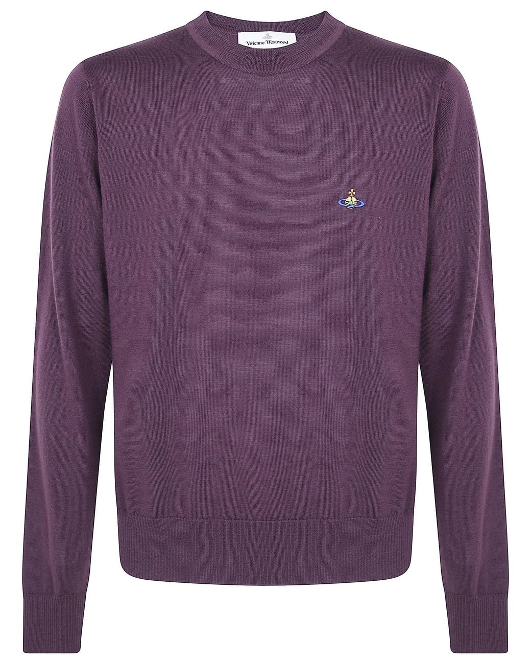Vivienne Westwood Purple Sweater Round Neck "Alex" for men