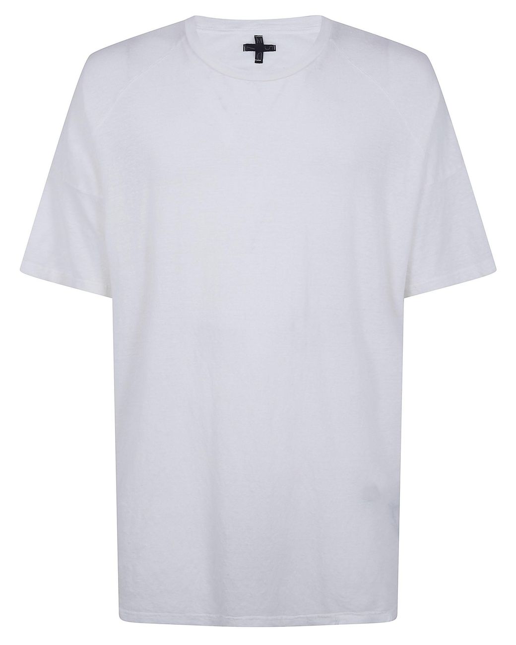 MD75 White Linen Oversized T-Shirt for men