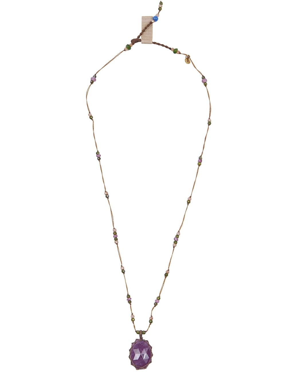 Sharing White Short "Tibetan Vvv" Pendant Necklace