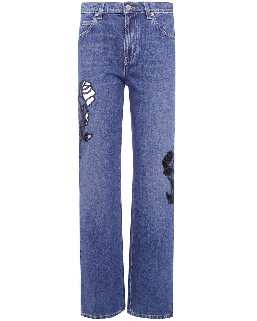 Blumarine Blue Jeans Embroidered Denim