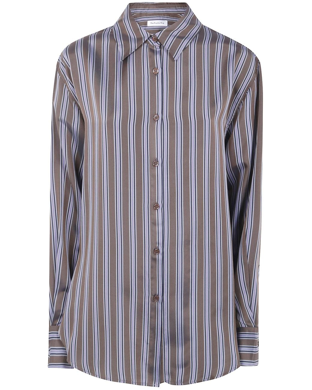 Frankie Shop Blue Striped Shirt "Peri"