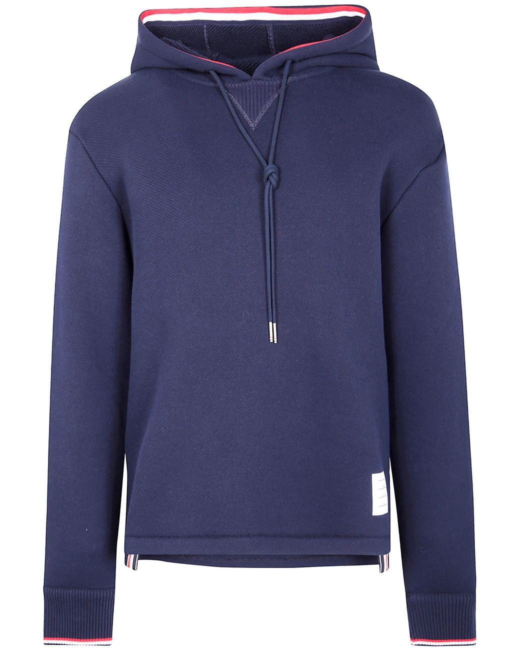 Thom Browne Black Oversized Hoodie Pullover With Rwb Tipping Stripe for men