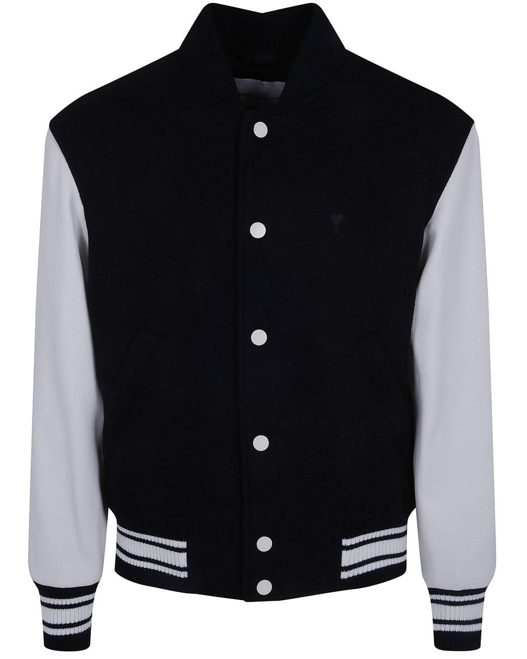AMI Blue Jacket Padded "Ami Paris" Teddy for men