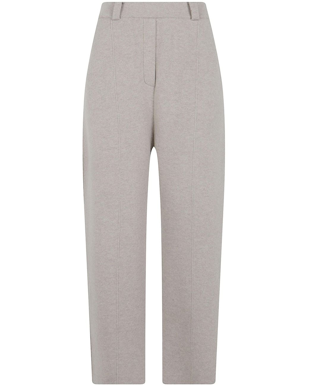 Lisa Yang Gray Pants 100% Knitted Cashmere "Wrenda"