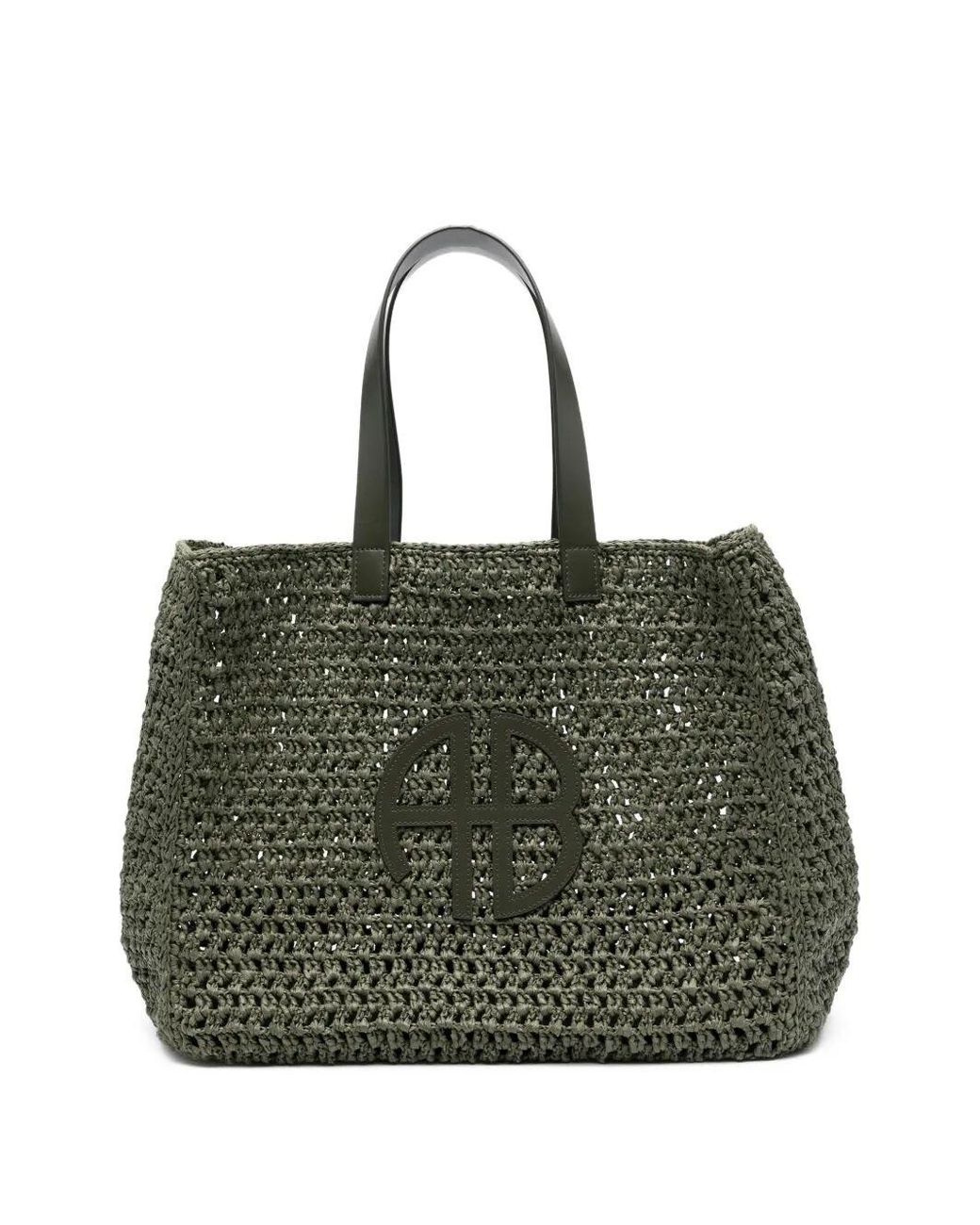 Anine Bing Green Large "Rio" Tote Bag
