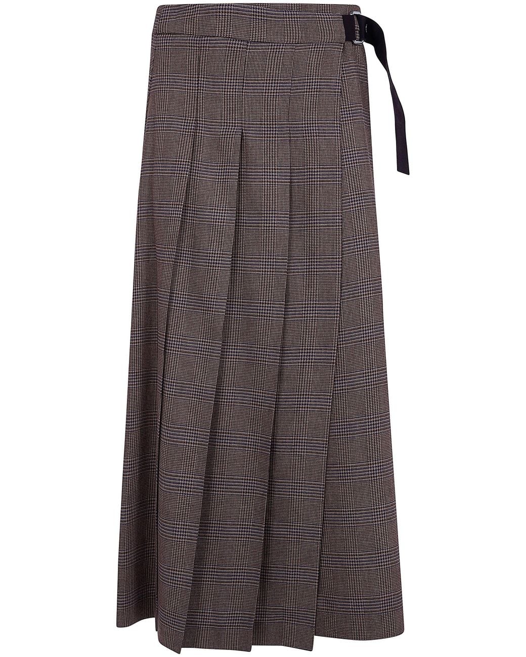 P.A.R.O.S.H. Brown P. A.R. O.S. H. Skirt Wool Blend "Riley 808"