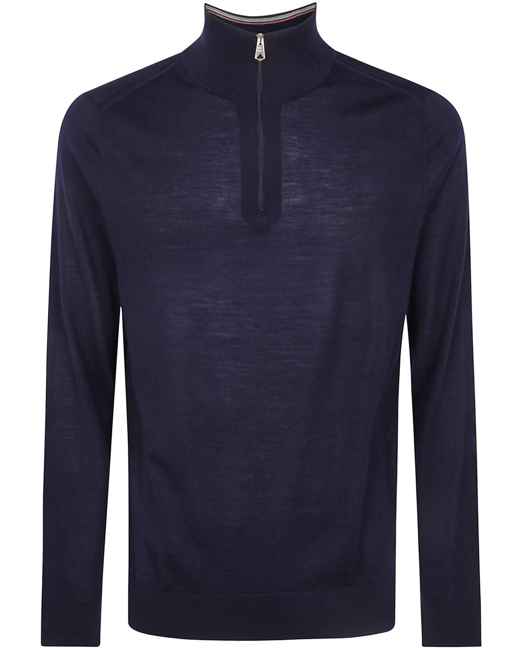 Paul Smith Blue Sweater Zip Neck for men