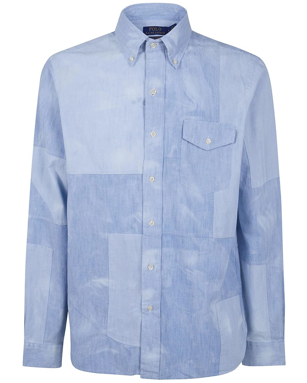 Polo Ralph Lauren Blue Patchwork Sport Shirt for men