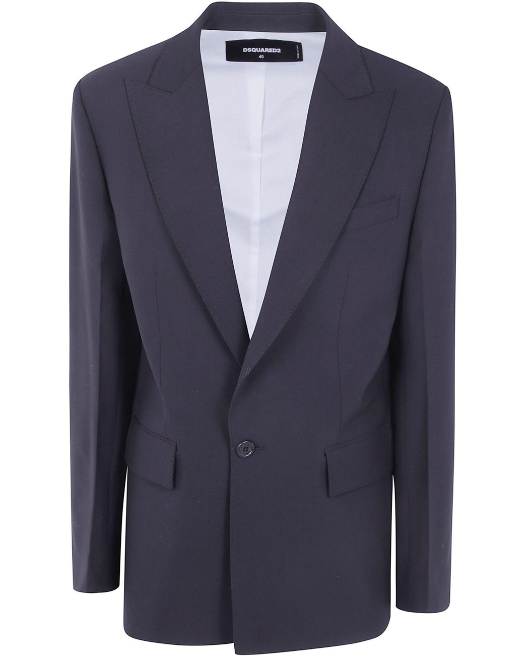 DSquared² Blue Wool Over Jacket