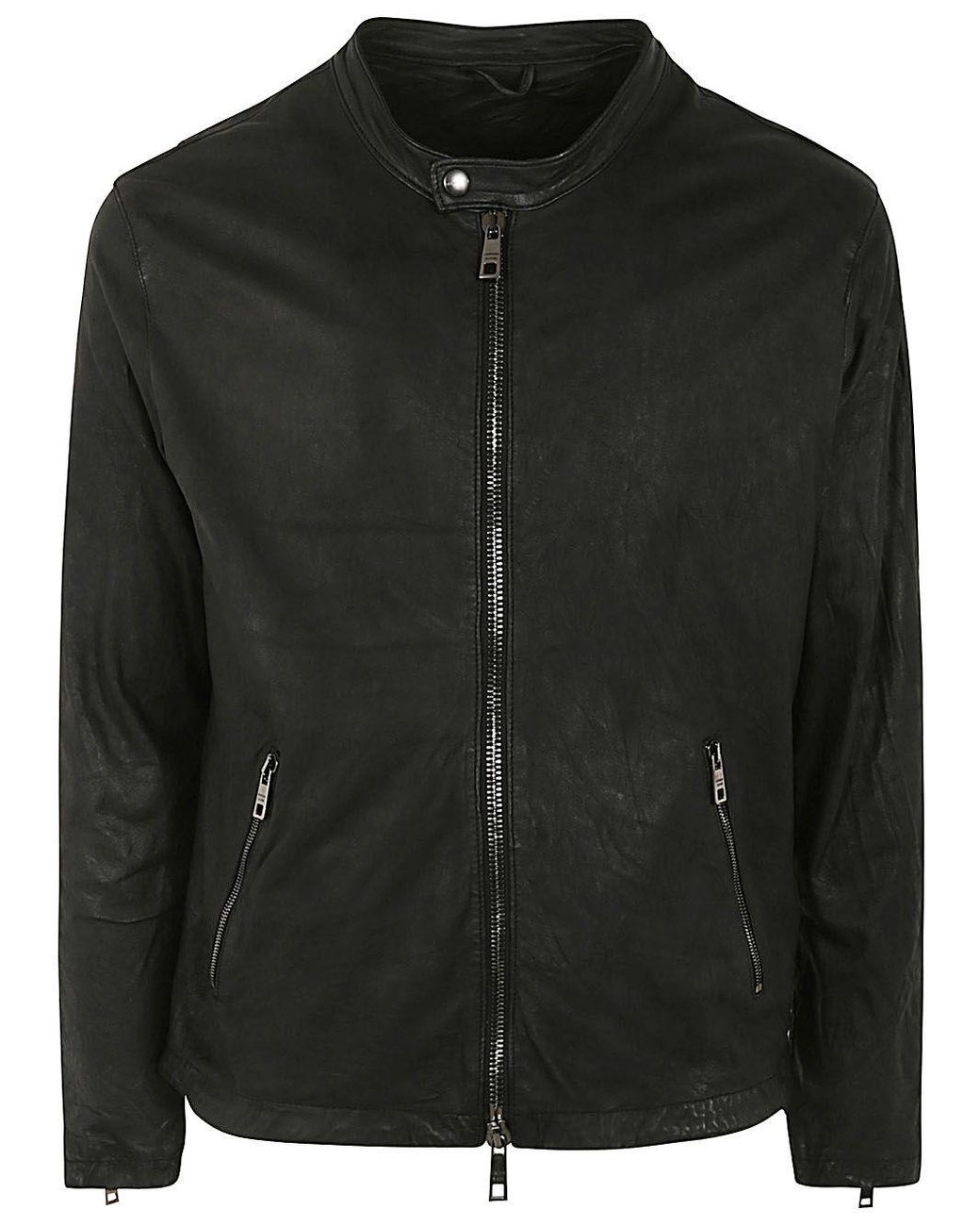 Herno Black Biker Jacket for men