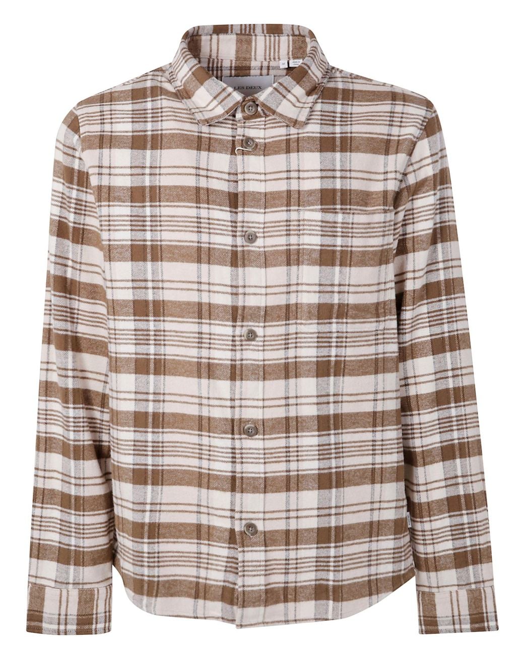 Les Deux Natural "Lennon Check" Overshirt for men