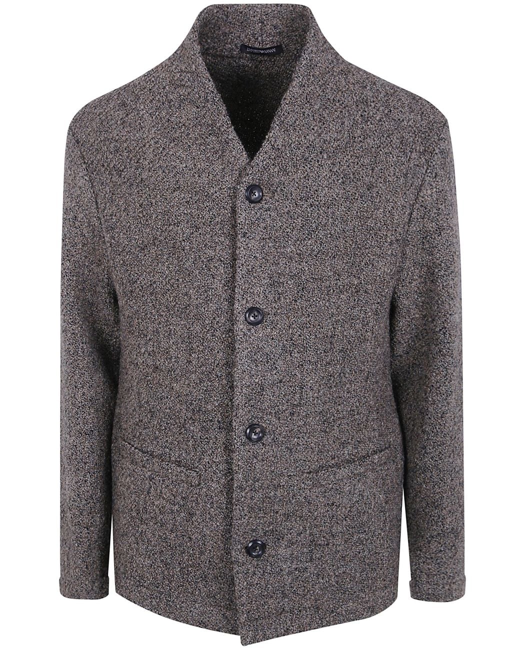 Emporio Armani Gray Single Breasted Blazer Shaw Neck for men