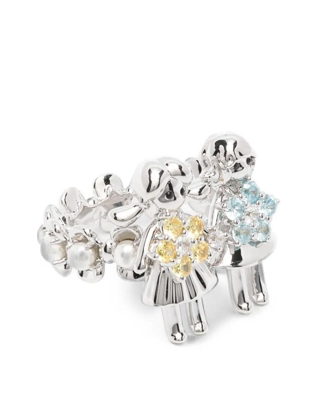 YVMIN White Ring "Mini Twins Girl"