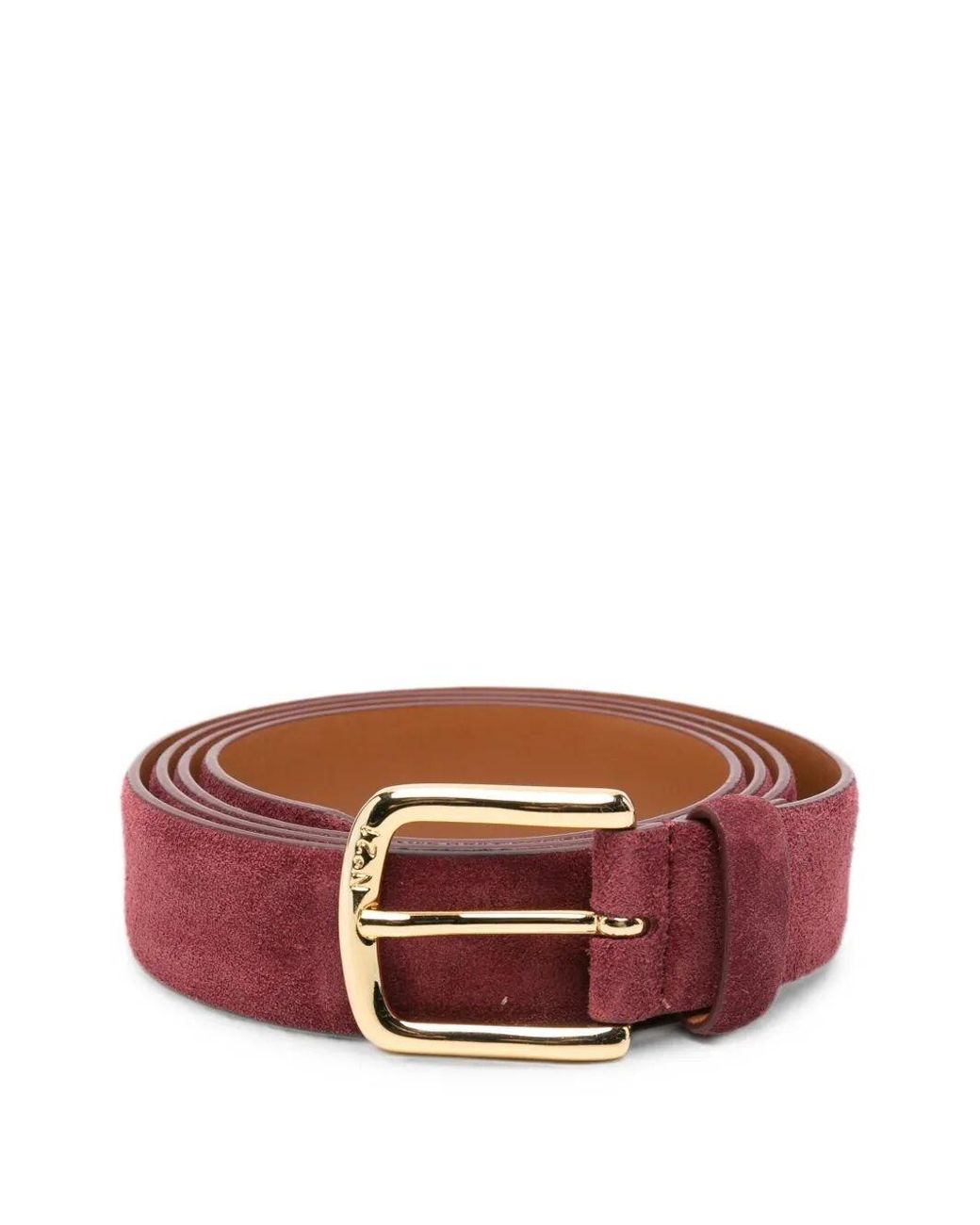 N°21 Red Suede-Finish Buckle-Fastening Belt