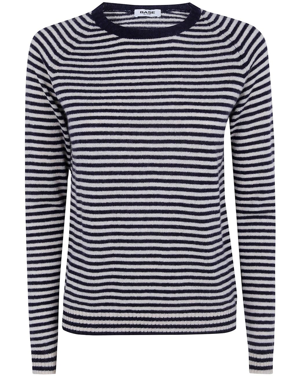 Base London Blue Sweater Striped Round Neck