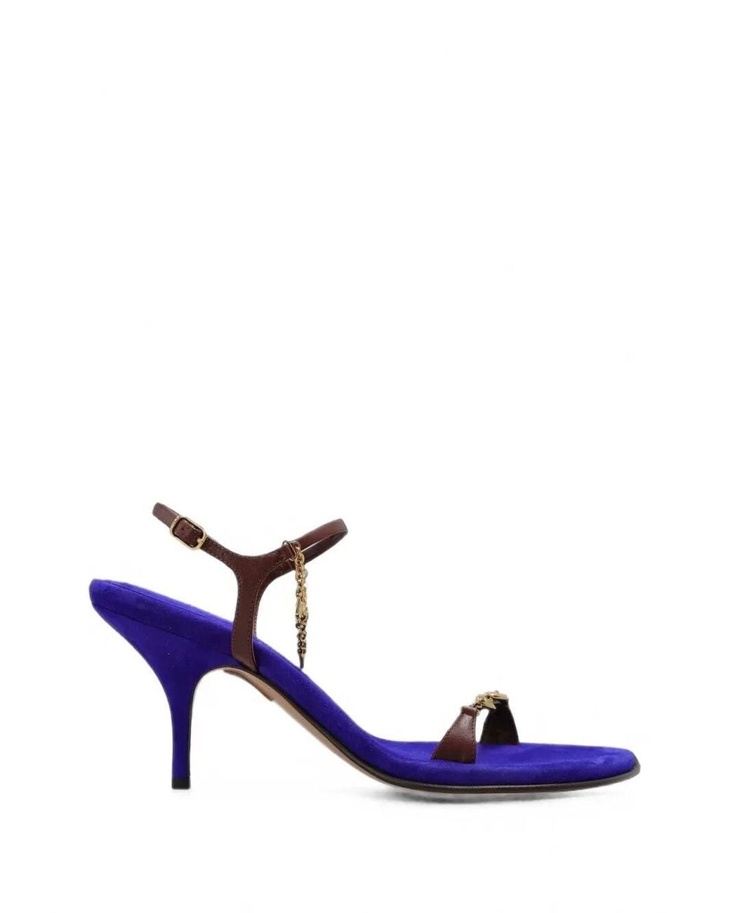Chloé Blue Zia Chain-Link Leather Sandals