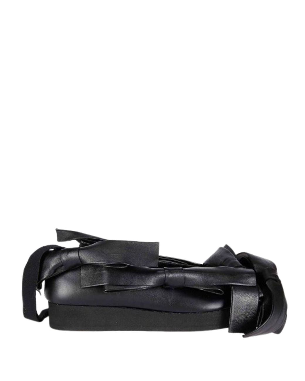 Comme des Garçons Black Ballerinas Platform Application Ballet Shoes