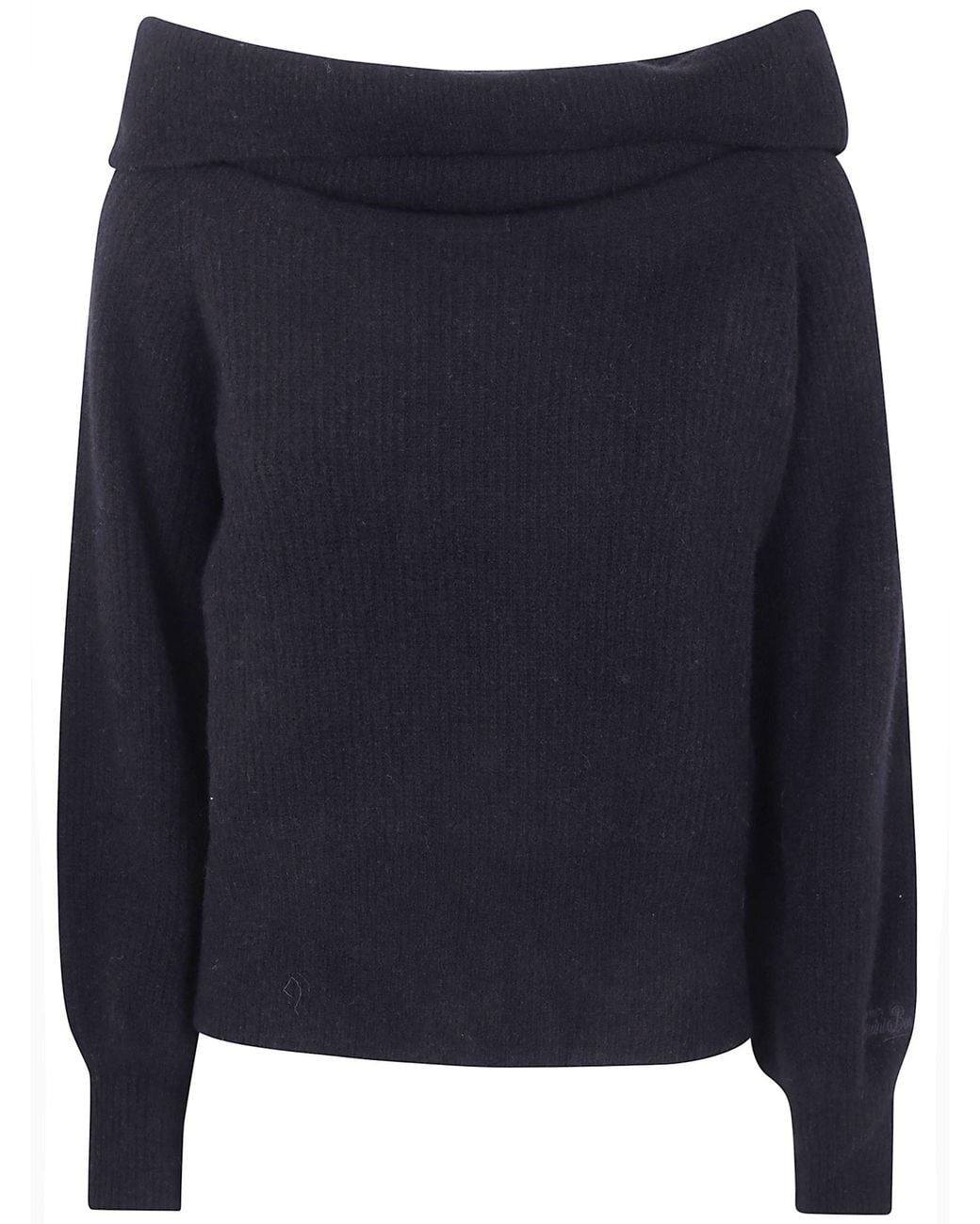 Mc2 Saint Barth Blue Cowl-Neck Sweater "Aliette"